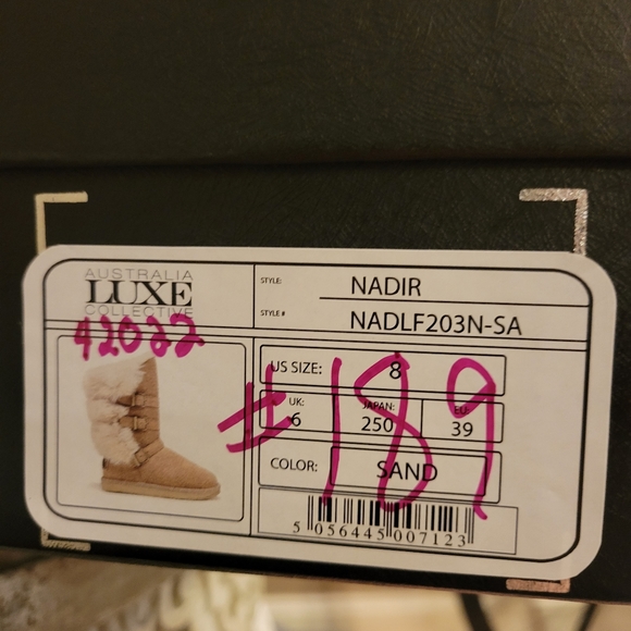 Australia Luxe Nadir Suede Sherpa Sheepskin Fur Boots in Sand #189 - Picture 10 of 11